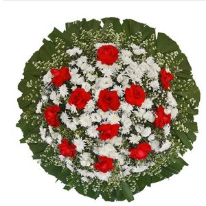 Coroa Fúnebre de Flores com Rosas