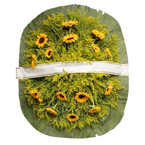 Coroa Fúnebre com Girassóis